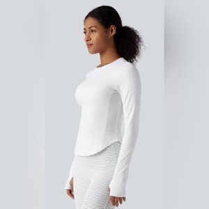 HALARA Women's Long Sleeve White Top